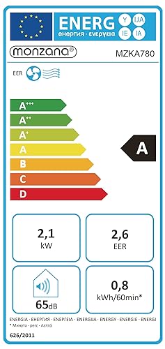 Monzana Mobile Klimaanlage MZKA780 7000 BTU 4in1 Fernbedienung 2100W Abluftschlauch Timer Schlafmodu