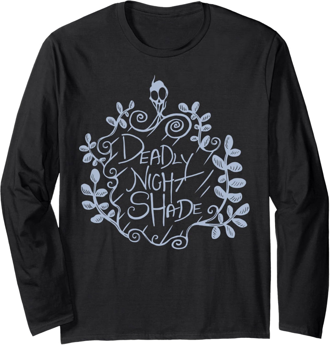 Nightmare Before Christmas Deadly Night Shade Blue Text Langarmshirt