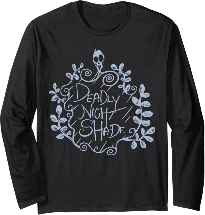 Nightmare Before Christmas Deadly Night Shade Blue Text Langarmshirt
