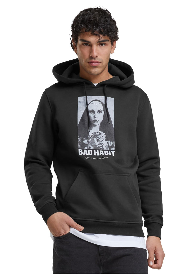 Mister Tee Herren Bad Habit Hoody Hooded Sweatshirt XS Schwarz, XS Schwarz
