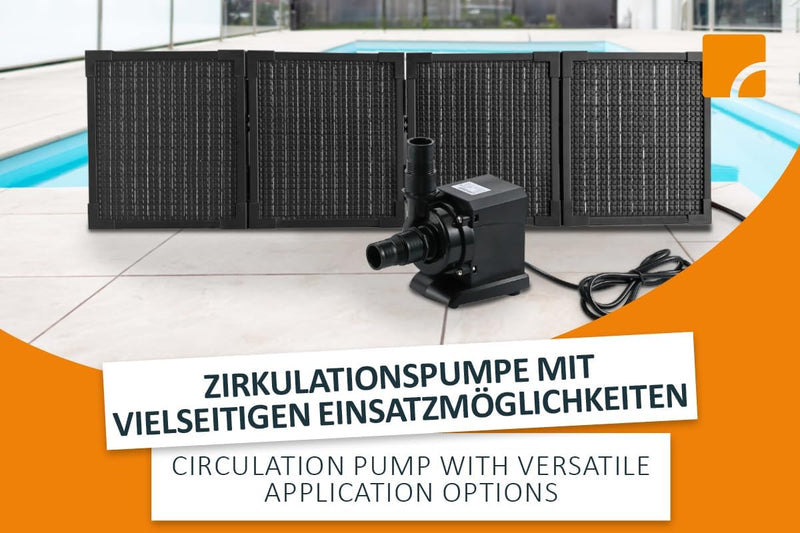 Steinbach Zirkulationspumpe mit PV Panel – 040613 – Pumpenleistung 3.000 l/h – Für Pools mit Einer W