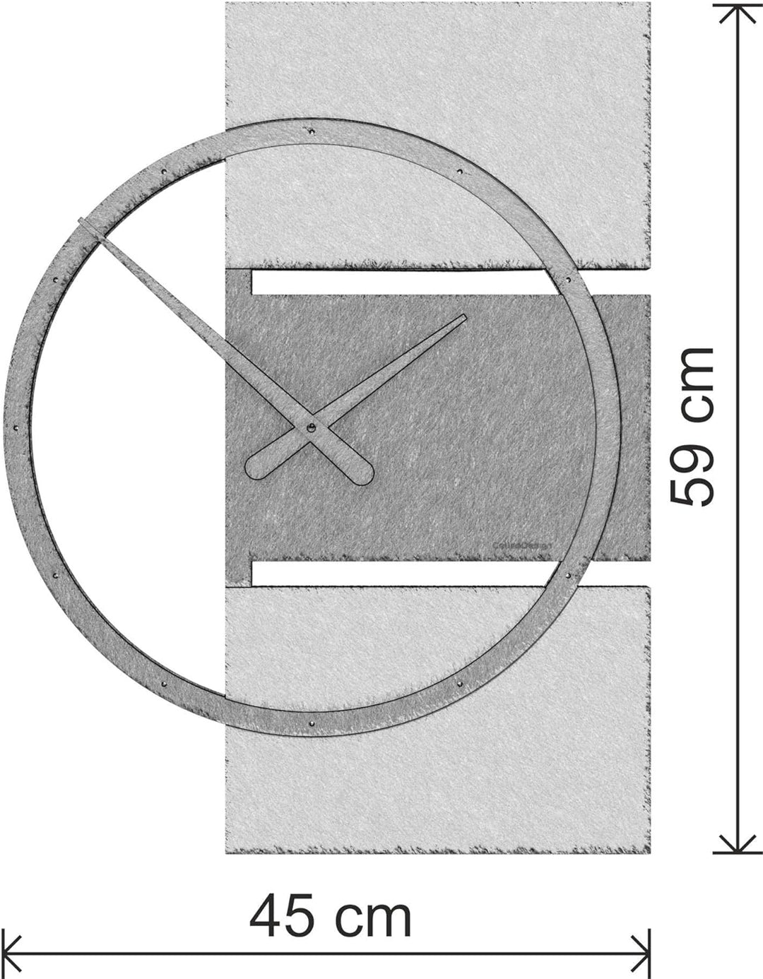 CalleaDesign 45 cm Adam Wanduhr aus Wengé-Eiche Wengé Eiche, Wengé Eiche