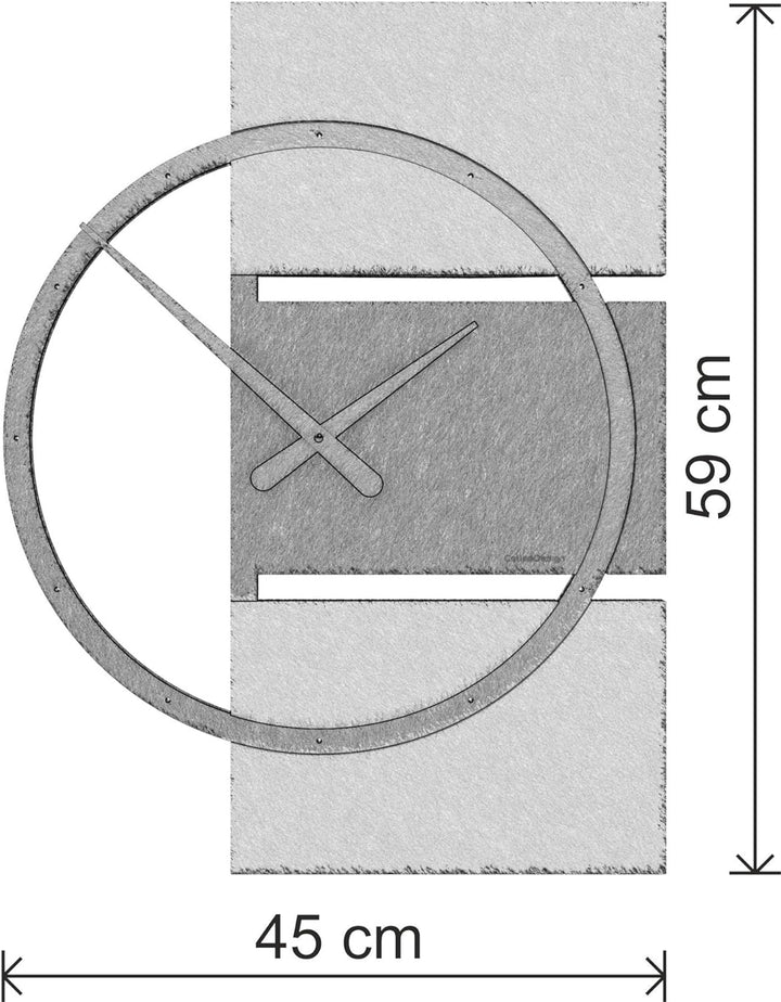 CalleaDesign 45 cm Adam Wanduhr aus Wengé-Eiche Wengé Eiche, Wengé Eiche