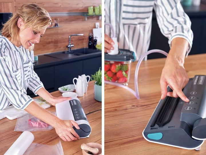 Leifheit Vakuumiergerät Vacu Power 300, Vakuumierer zum Konservieren, Lebensmittel bleiben 8x länger