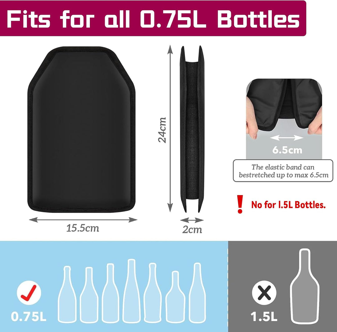 Kühlmanschette Wein 2 Stück Weinkühler Manschette, Kühlmanschette Sektflasche Wiederverwendbarer Fla