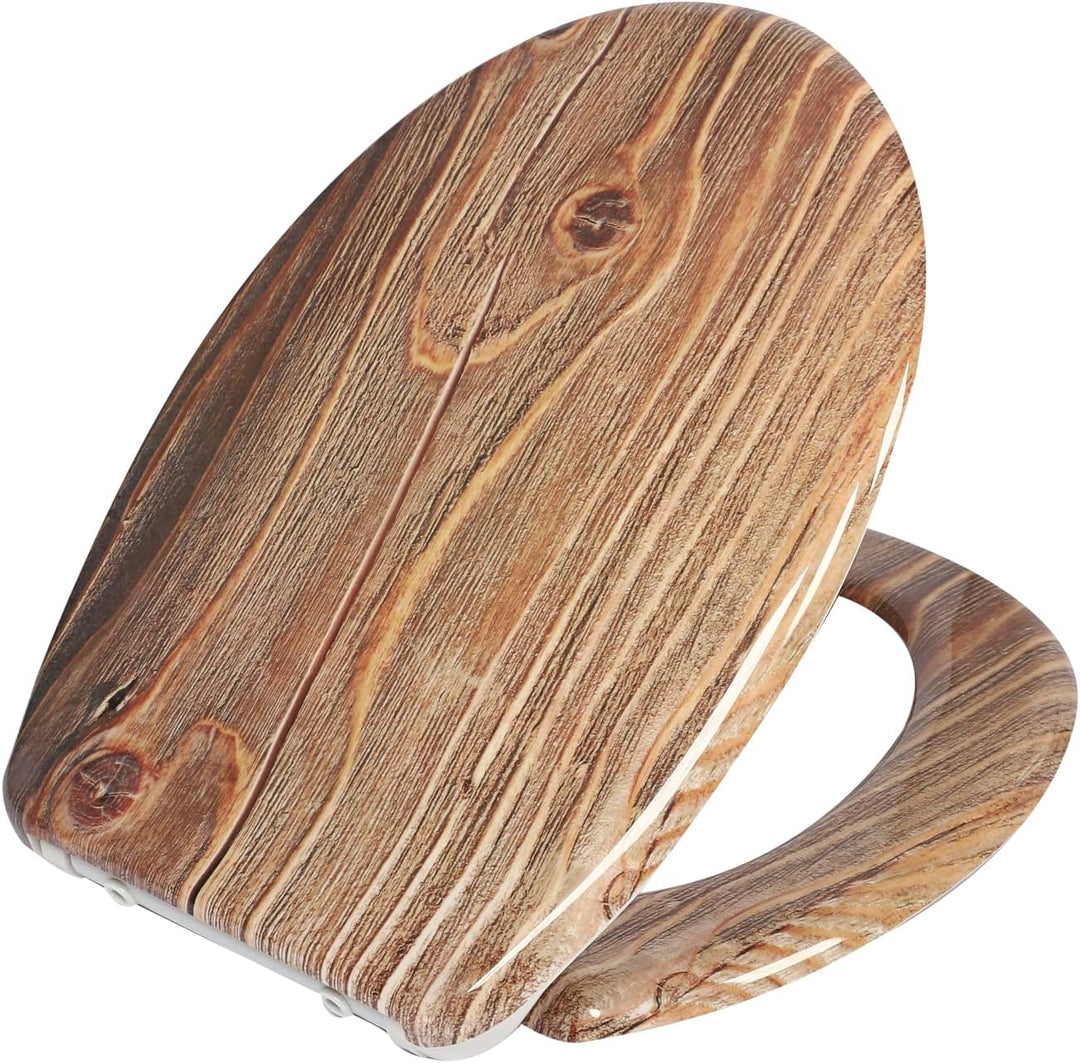 Duroplast-Toilettensitz, O-förmiger Toilettendeckel mit Soft-Close-Mechanismus, Edelstahlscharnier,