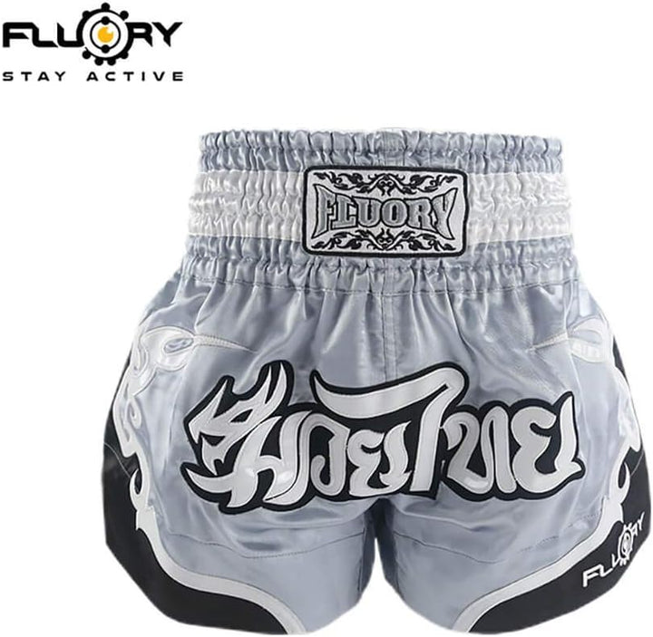 FLUORY Muay Thai Fight Shorts, MMA Shorts Bekleidung Training Käfig Kampf Grappling Martial Arts Kic