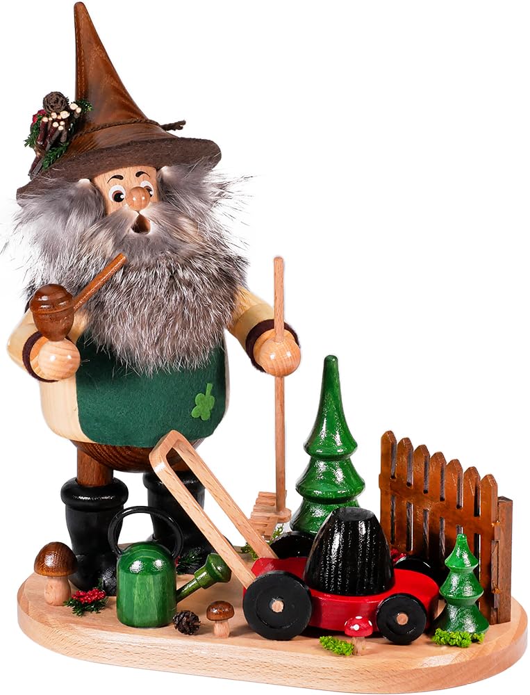 Räuchermann Waldwichtel Gärtner - inkl. Original Crottendorfer Räucherkerzen