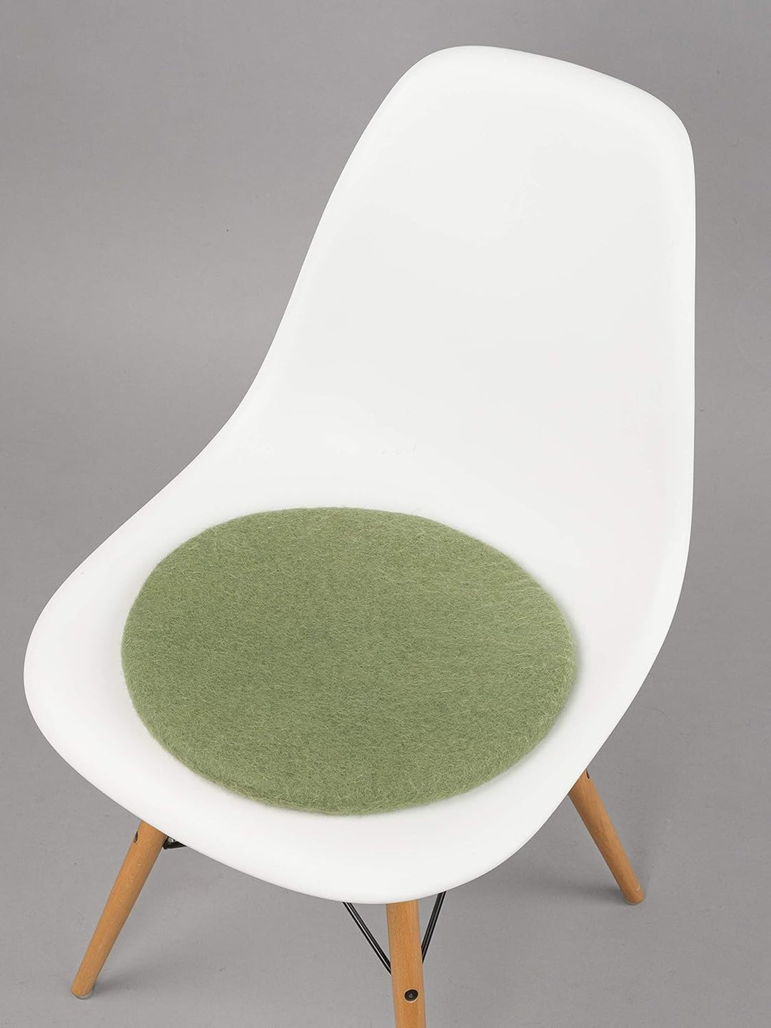 myfelt Flache Filz Sitzauflage, Filz Stuhlauflage - Kaspar - rund, Ø 36 cm, Dunkelgrün, Dunkelgrün