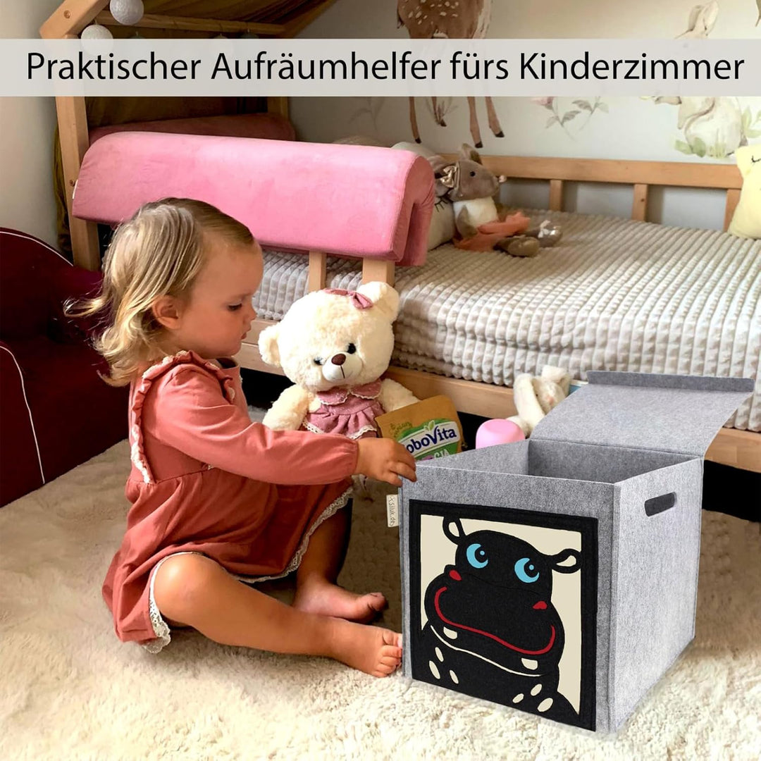 SILUK Kinder Aufbewahrungsbox I Spielzeugkiste für Kinderzimmer I Spielzeug Boxen (33x33x33) Aufbewa