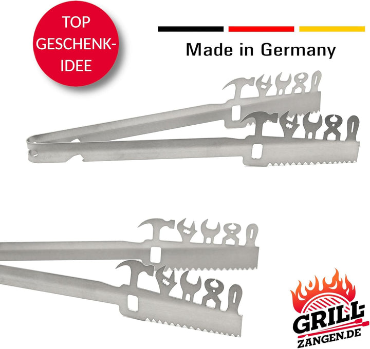 Grillzange Motiv Handwerk Werkzeuge spülmaschinengeeignet, Geschenkidee, Männergeschenk, Geschenk Zi
