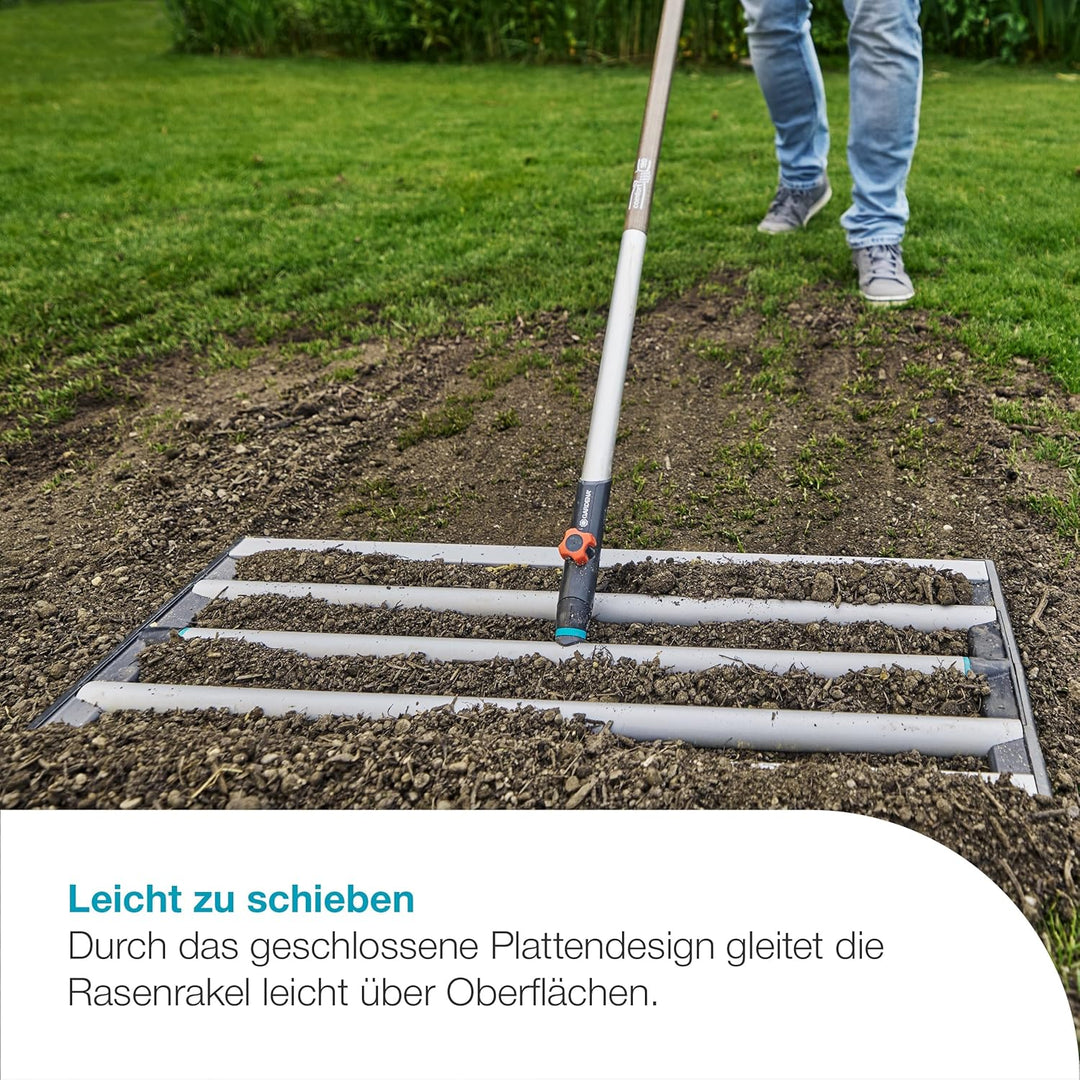Gardena combisystem Rasen Rakel 76 cm, Nivellierrechen für effiziente Rasenpflege, für alle combisys