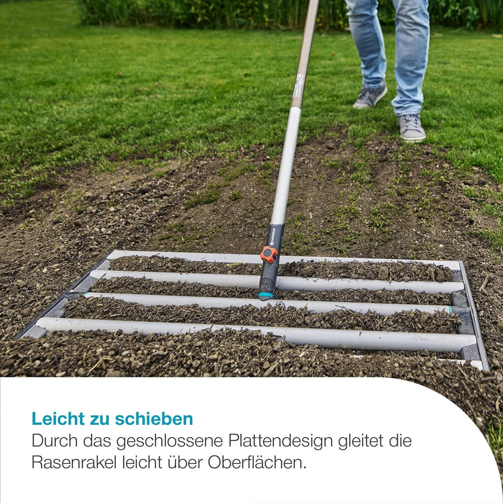Gardena combisystem Rasen Rakel 76 cm, Nivellierrechen für effiziente Rasenpflege, für alle combisys