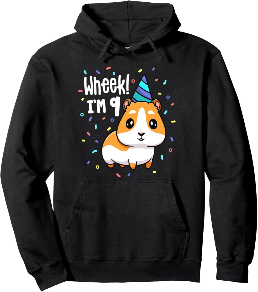 Meerschweinchen Geburtstag Party Wheek Kinder 9 Jahre alt 9. Outfit Pullover Hoodie
