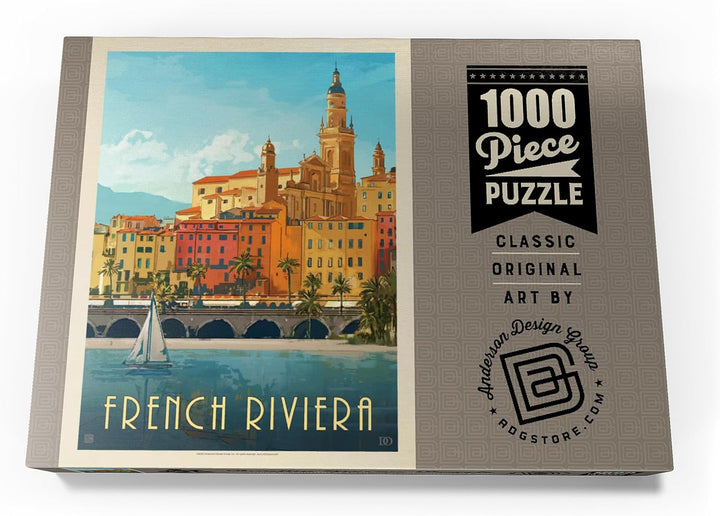 Frankreich: Côte d'Azur, Vintage Poster - Premium 1000 Teile Puzzle - MyPuzzle Sonderkollektion von