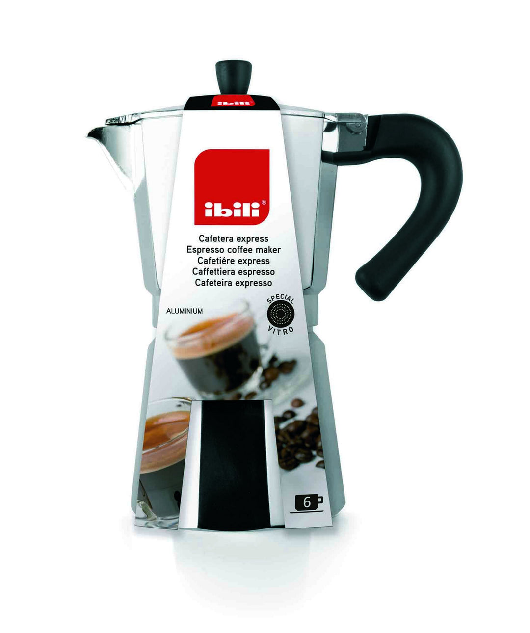 IBILI - Express-Kaffeekocher Bahia, 14 Tassen, 700 ml, Aluminium Aluminio 14 Tassen, Aluminio 14 Tas