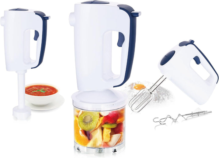 Emerio HMS-113257.2 Handmixer-Set mit revolutionärem 1-Finger-Speed-Control, Quirl Mixer Zerkleinere