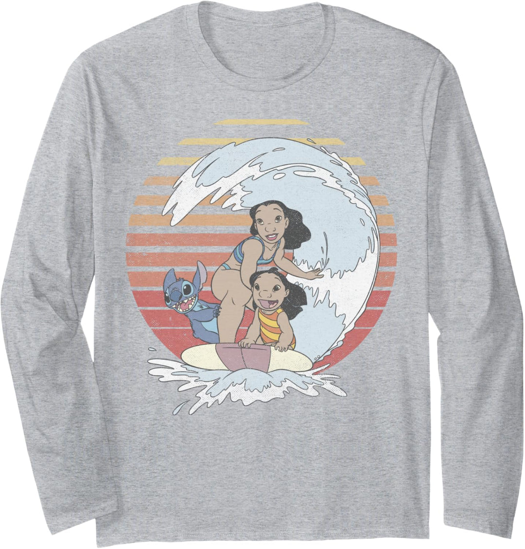 Disney Lilo & Stitch 626 Stitch Day Group Shot Surf Langarmshirt