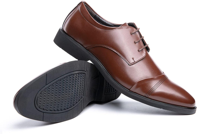 Anzugschuhe Herren Oxford Derby Schuhe Brogues Lederschuhe Hochzeitsschuhe Schnürhalbschuhe Business