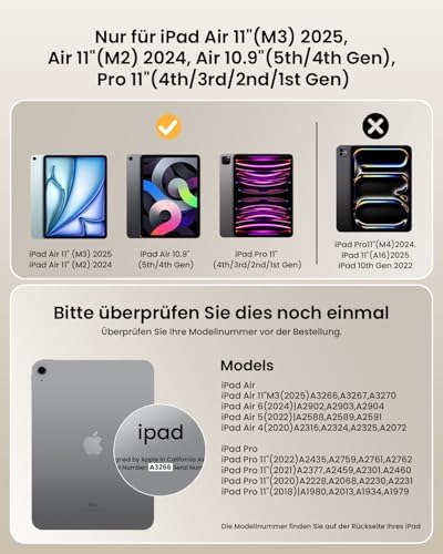 ProtoArc XK01 Faltbare Tastatur Klappbar mit Ziffernblock TK500 Hülle mit Tastatur