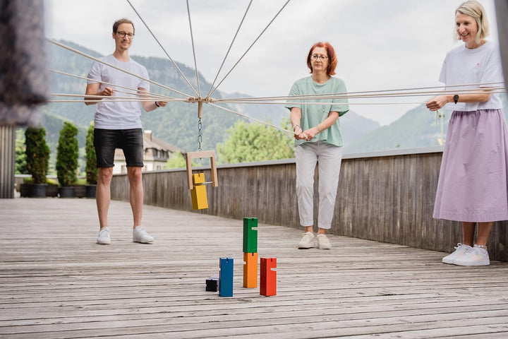 waelderspielzeug Fröbelturm - Teamspiel für Erwachsene und Kinder ab 8 Jahren - das Original aus hei