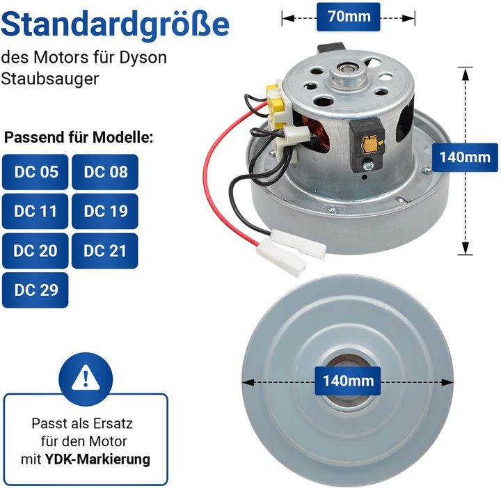 VIOKS Staubsauger Motor / YDK Motor YV-2201 Ersatz für Dyson DC DC05 DC08 DC11 DC19 DC20 DC29 Staubs