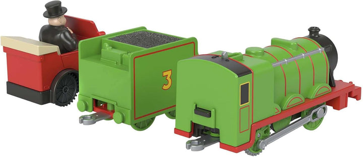 Thomas & Friends Fisher-Price Henry with Winston and Sir Topham Hatt, Motorized Toy Train for Presch