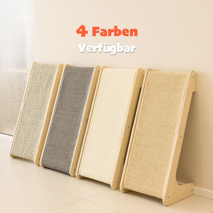 PETKARAY L-förmiges Dual-Use Sisal Kratzbrett für Katzen, 64 cm Hohe Kratzsäule aus Natürlichem Sisa