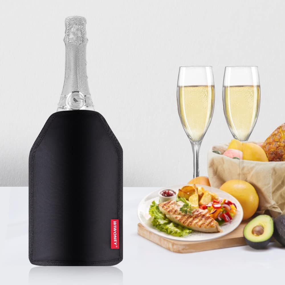 Weinkühler, Flaschenkühler Manschette, die perfekte Kühlmanschette für Wein, Sekt, und Champagner, w