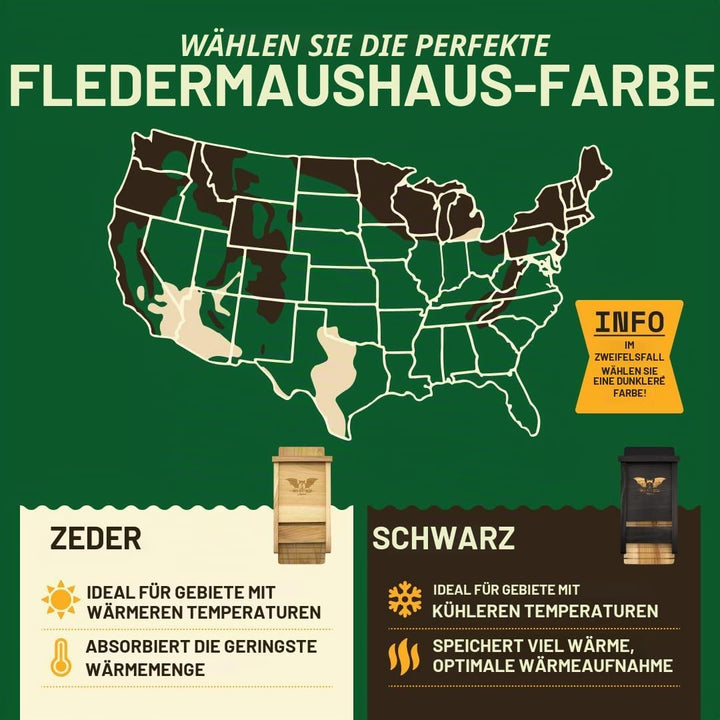 Wildyard Bat House for Outdoors - Der Komplette Fledermauskasten für den Aussenbereich - Säubere dei