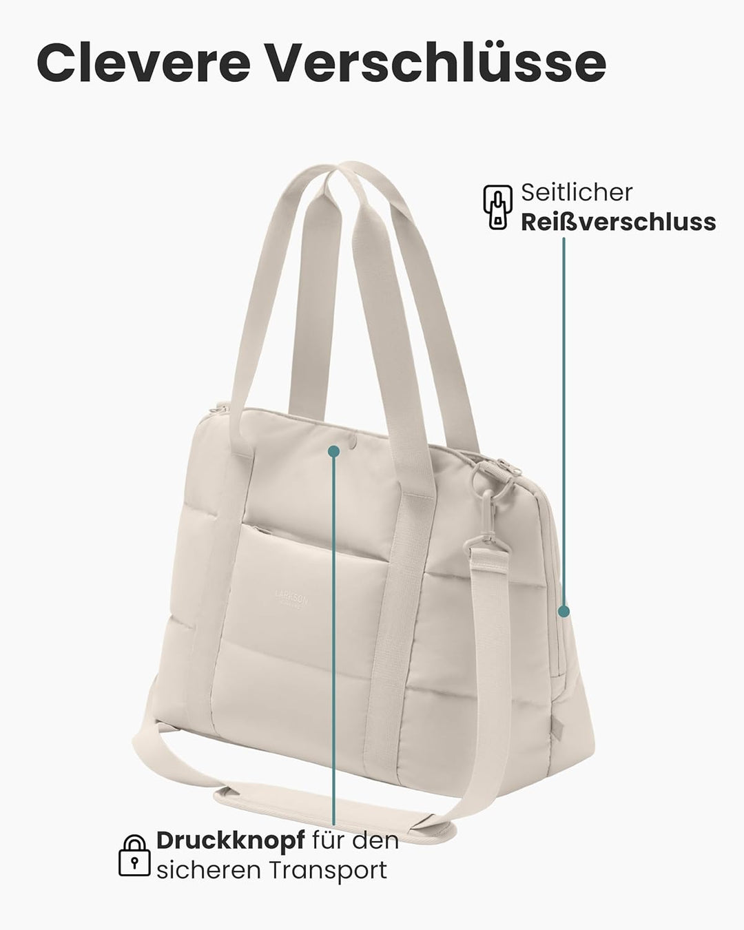 Larkson Hundetragetasche Beige - Frida - Aufklappbare Hundetasche für Kleine Hunde bis 8kg - Transpo