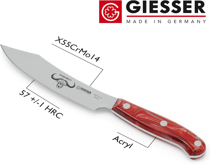 GIESSER seit 1776 - Made in Germany - Spickmesser 10 cm Red Diamond, PremiumCut Office No 1, Officem