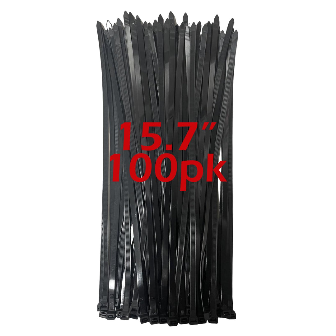 Kabelbinder, robust, 38,1 cm, 100 Stück, grosser schwarzer Kabelbinder, 39 cm, dicke, hitzebeständig