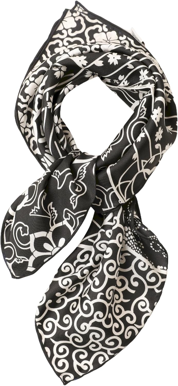Herr Dame reine Seide Bandana handrolliertes SeidenHalstuch unisex Nickituch 53/53 cm, handgerollter