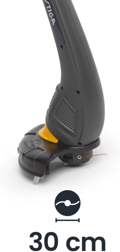 STIGA GT 104c Elektro-Rasentrimmer - 350W Motor, 24 cm Schnittbreite, Tap&Go Doppelfadenkopf Schnitt