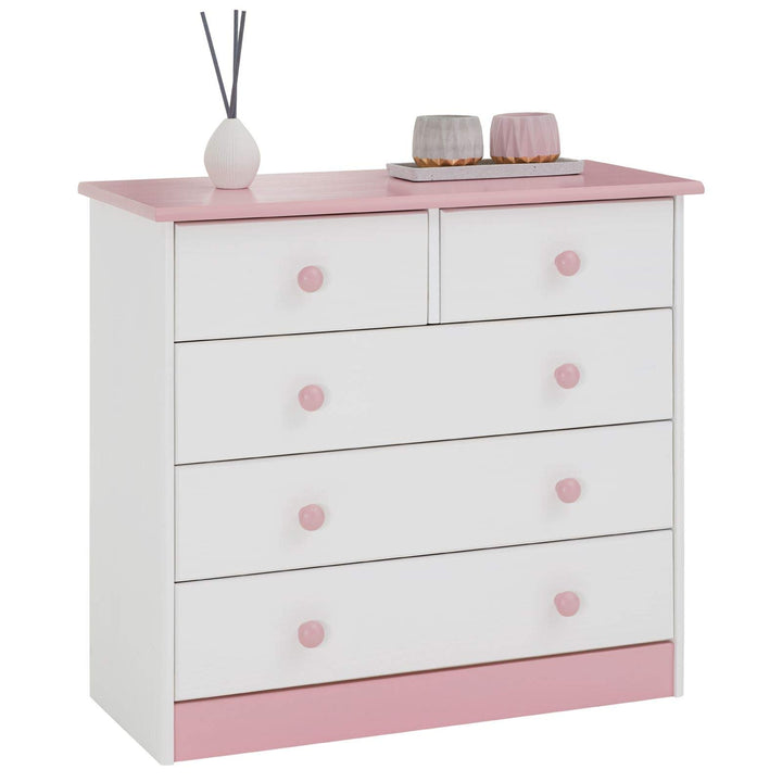 IDIMEX Kommode Rondo, schöne Anrichte mit 5 Schubladen, praktisches Sideboard aus massiver Kiefer in