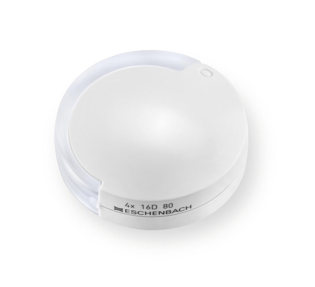 Eschenbach Optik Lupe Einschlaglupe mobilent 4x, weiss, mit Umhängekordel 4,0 x, 4,0 x