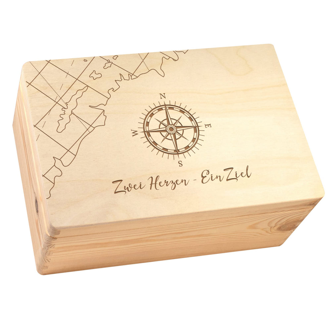 Erinnerungskiste mit Gravur zur Hochzeit, Holz Erinnerungsbox, Hochzeitsgeschenk für Brautpaar, Gesc