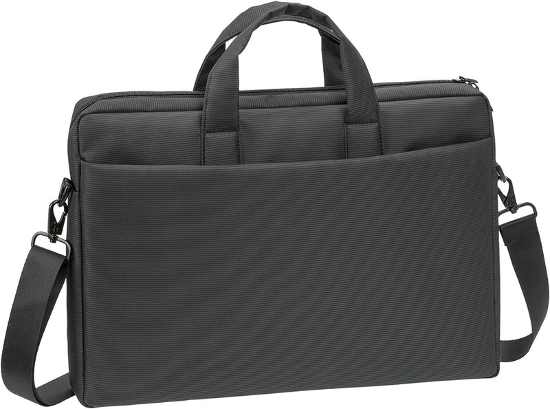 RIVACASE Laptoptasche bis 15,6 Zoll - Schlanke und kompakte Schultertasche mit viel Stauraum, extra