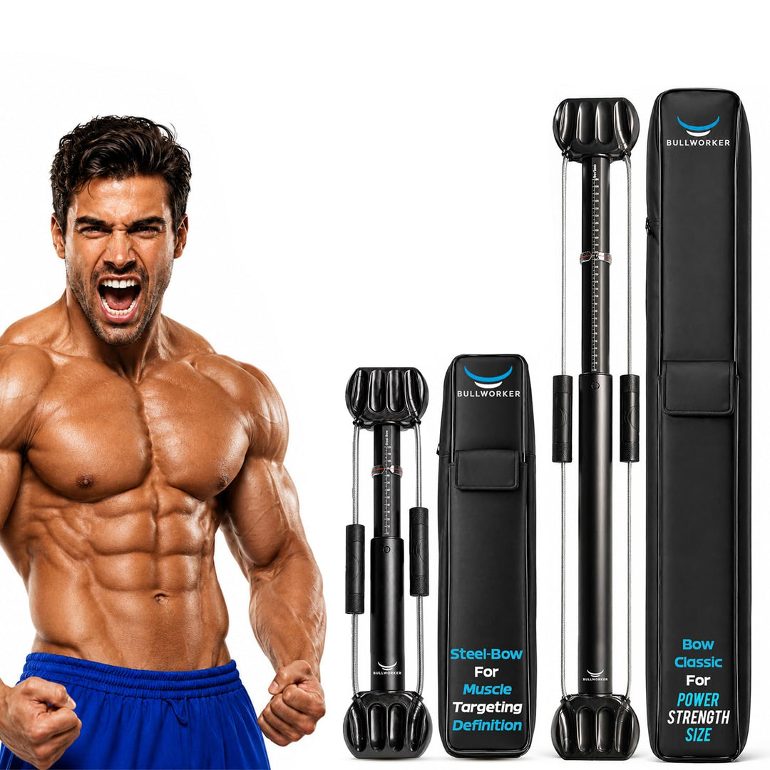 Bullworker Power Pack - Cross Training Portable Home Gym for Total Body Fitness (Bow Classic, Steel