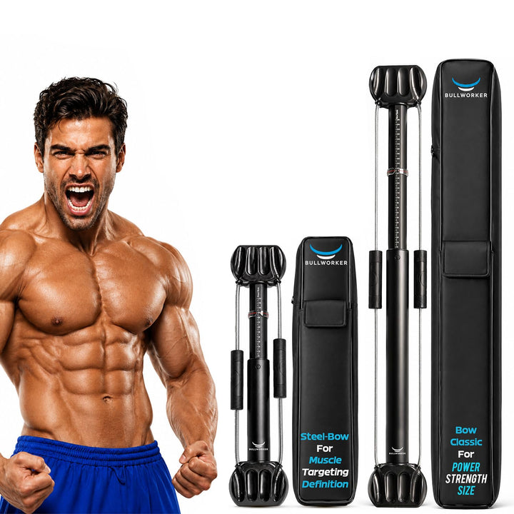 Bullworker Power Pack - Cross Training Portable Home Gym for Total Body Fitness (Bow Classic, Steel