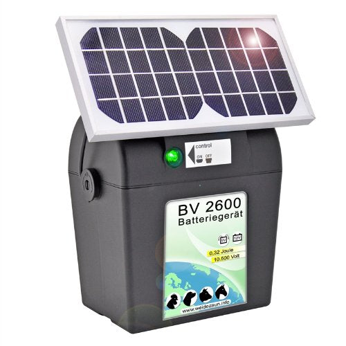 VOSS.farming Weidezaungerät mit Solar inkl. Batterie und Zubehör Weidezaun Elektrozaun