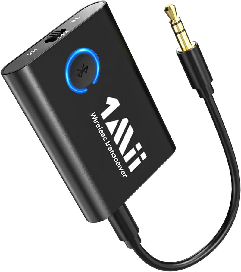 1Mii Bluetooth 5.3 Adapter für TV zu Kopfhörer, 2-in-1 Sender Empfänger, aptX-Adaptive & HD kabellos