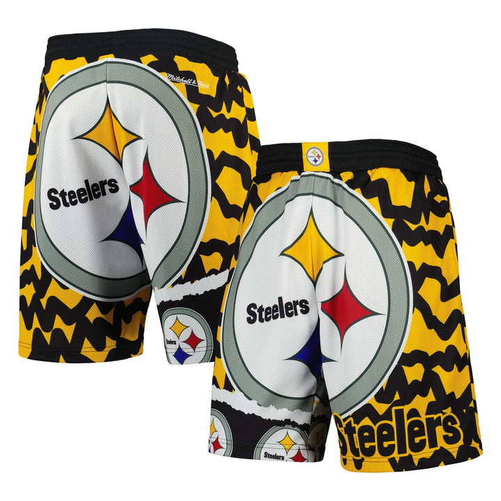Mitchell & Ness M&N Pittsburgh Steelers JUMBOTRON Basketball Shorts, S