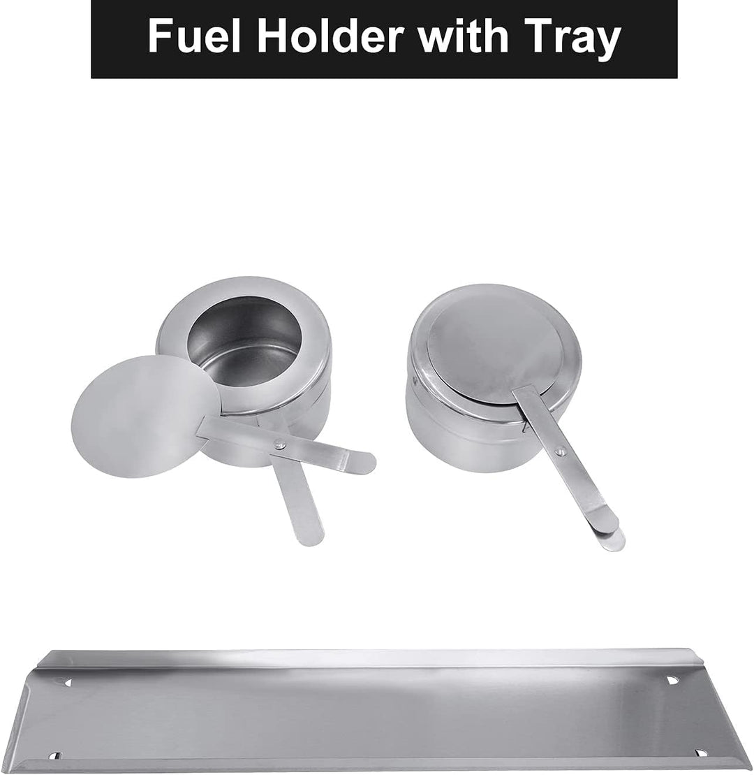 Valgus 2-Pack 9L Edelstahl Chafing Dish Set Buffet Chafer Suppenwärmer mit faltbarem Rahmen Wassersc
