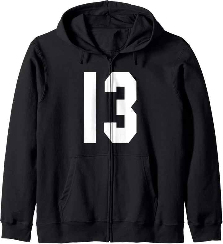 # 13 Team Sports Trikot vorne & hinten Number Player Fan Kapuzenjacke