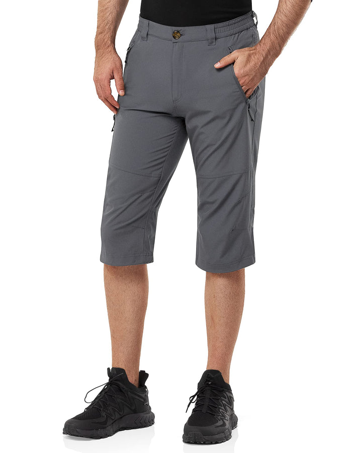33,000ft Herren 3/4 Hose Cargo Shorts Kurze Wanderhose Stretch Leichte Radhose Sommer Capri Dreivier
