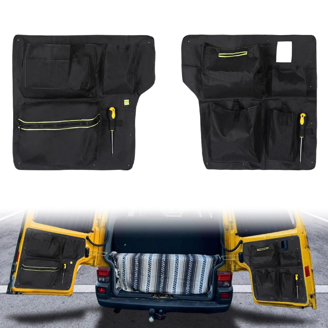 Scheunentor-Aufbewahrungsorganizer kompatibel mit VW T4 1990-2003, 2 Pcs Scheunentür Lagerorganisato