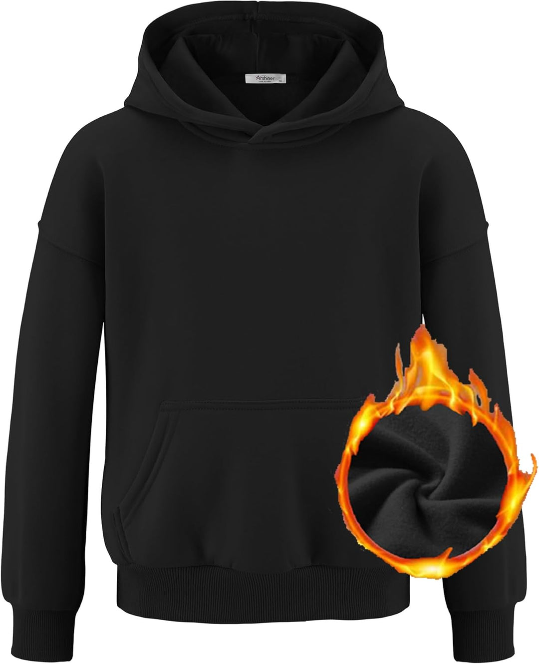 Arshiner Mädchen Kapuzenpullover Warm Fleece Kinder Hoodie Winter Pullover mit Tasche Sweatshirt für
