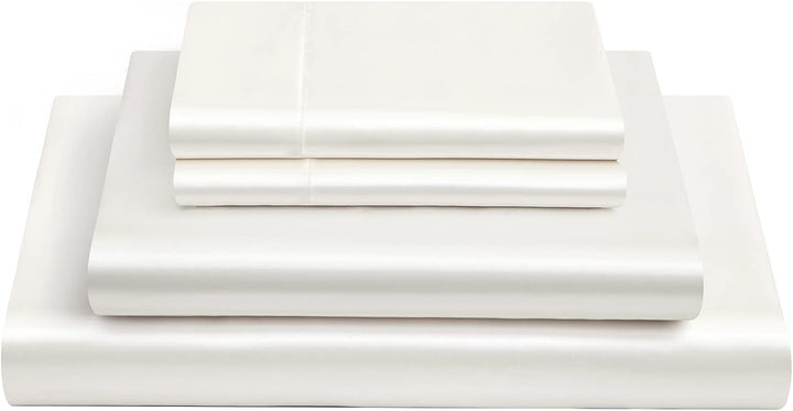 Vonty Satin-Bettlaken in voller Grösse, seidig weiches Satin-Bettlaken-Set, 1 Spannbetttuch mit tief